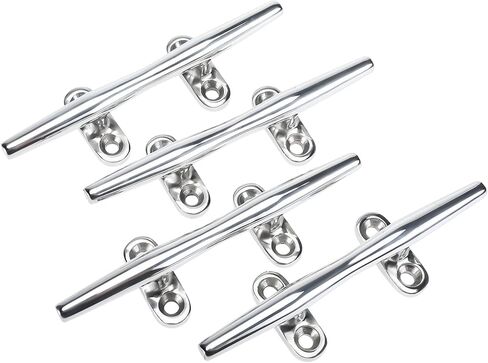 4 عبوات من قاعدة القارب المفتوحة - 6 بوصة، 316 مربط القارب من الفولاذ المقاوم للصدأ، مرابط رصيف القوارب للبحرية، سطح السفينة، الديكور البحري in Kuwait