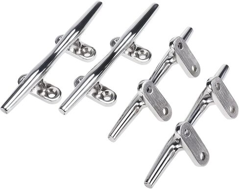 4 عبوات من قاعدة القارب المفتوحة - 6 بوصة، 316 مربط القارب من الفولاذ المقاوم للصدأ، مرابط رصيف القوارب للبحرية، سطح السفينة، الديكور البحري in Kuwait