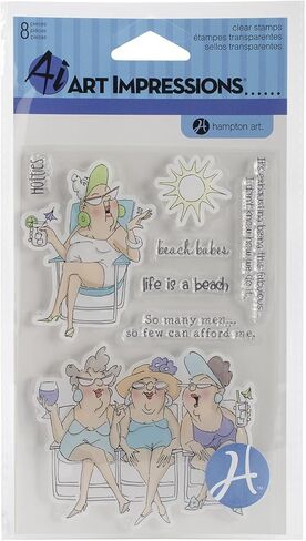 طوابع شفافة من هامبتون آرت آرت، مقاس 10.16 سم × 20.32 سم، المزيد من الشموع in Kuwait