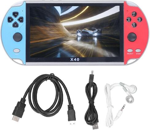 وحدة تحكم ألعاب محمولة 7.1 بوصة، وحدة تحكم ألعاب مزدوجة عصا التحكم HD مخرج وحدة تحكم ألعاب فيديو محمولة 16 جيجابايت 3000 مللي أمبير قابلة لإعادة الشحن مشغل ألعاب محمول in Kuwait