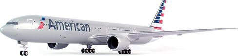 مجموعة بناء نموذج طائرة من Daron Skymarks SKR715 American 777-300 New Livery مع تروس، بمقياس 1/200، أبيض in Kuwait