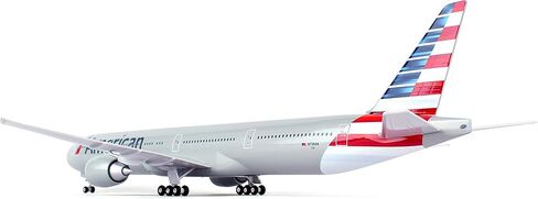 مجموعة بناء نموذج طائرة من Daron Skymarks SKR715 American 777-300 New Livery مع تروس، بمقياس 1/200، أبيض in Kuwait