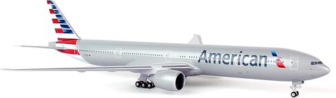 مجموعة بناء نموذج طائرة من Daron Skymarks SKR715 American 777-300 New Livery مع تروس، بمقياس 1/200، أبيض in Kuwait