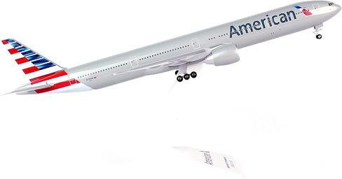 مجموعة بناء نموذج طائرة من Daron Skymarks SKR715 American 777-300 New Livery مع تروس، بمقياس 1/200، أبيض in Kuwait
