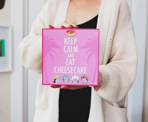 Silver Buffalo Golden Girls Keep Calm and Eat Cheesecake Box Sign Wall Art, 6 x 6 Inches in Saudi Arabia