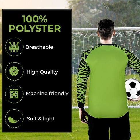 Soccer Goalie Jersey for Kids, Adults, Youth Goalkeeper Jersey Soccer Goalie Shirt, Padded Chest, Goalkeeper Goalie Jersey in Saudi Arabia