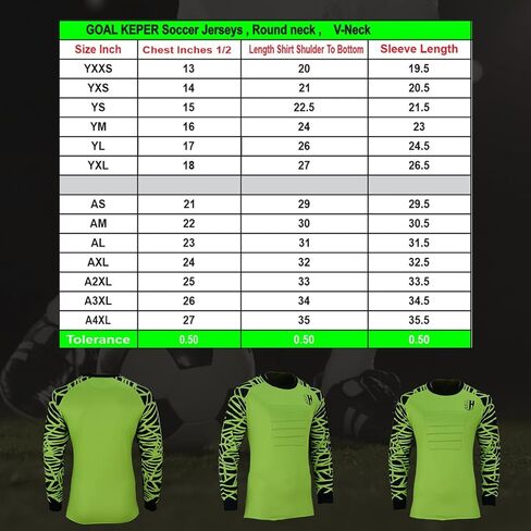 Soccer Goalie Jersey for Kids, Adults, Youth Goalkeeper Jersey Soccer Goalie Shirt, Padded Chest, Goalkeeper Goalie Jersey in Saudi Arabia