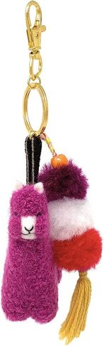 Alpaca Figure Pom-Pom Tassel Purse Charm for Handbag & Keys - Alpaca Wool - Gold in Kuwait