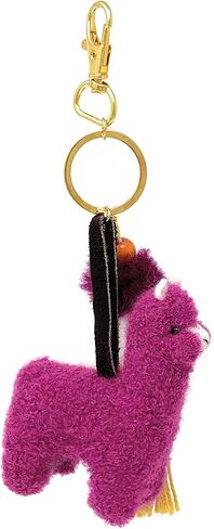 Alpaca Figure Pom-Pom Tassel Purse Charm for Handbag & Keys - Alpaca Wool - Gold in Kuwait