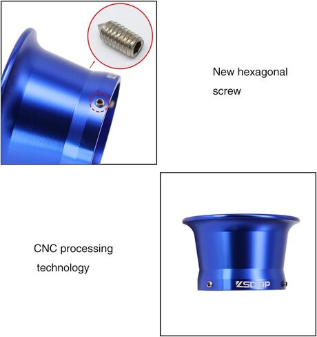 فلاتر الهواء المكربن ​​للدراجات النارية من Velocity Stack بوق قمع كاربورادور 50/55/63 مم من سبائك الألومنيوم CNC لدراجة Honda Yamaha ATV Dirt Bike Quad ZSDTRP (55 مم، أحمر، طويل) in Kuwait