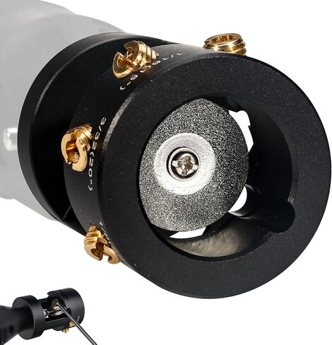 3mirrors ALUMINUM Tungsten Electrode Sharpener Grinder TIG Welding Tool Single Column Open Design w/Cut-Off Slot Multi-Angle &Offsets, Horizontal Hole, 4 Screw Holes &2X CNC Mandrel &5X 25mm Wheels in Saudi Arabia