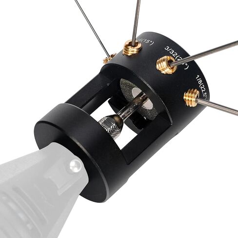 3mirrors ALUMINUM Tungsten Electrode Sharpener Grinder TIG Welding Tool Single Column Open Design w/Cut-Off Slot Multi-Angle &Offsets, Horizontal Hole, 4 Screw Holes &2X CNC Mandrel &5X 25mm Wheels in Saudi Arabia
