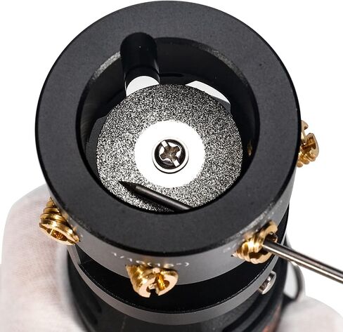 3mirrors ALUMINUM Tungsten Electrode Sharpener Grinder TIG Welding Tool Single Column Open Design w/Cut-Off Slot Multi-Angle &Offsets, Horizontal Hole, 4 Screw Holes &2X CNC Mandrel &5X 25mm Wheels in Saudi Arabia