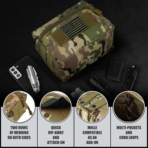 حقيبة bvya Molle - حقيبة إدارية تكتيكية مدمجة مقاومة للماء EDC متعددة الأغراض، حقيبة تروس الأدوات المساعدة in Kuwait