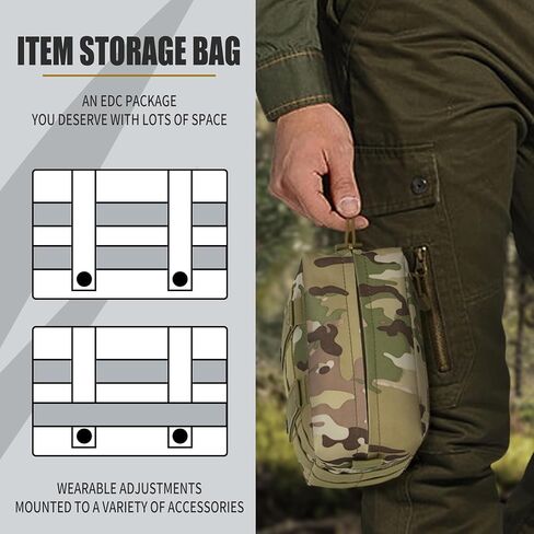 حقيبة bvya Molle - حقيبة إدارية تكتيكية مدمجة مقاومة للماء EDC متعددة الأغراض، حقيبة تروس الأدوات المساعدة in Kuwait
