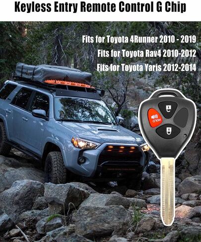 2 Pack Key Fob Remote G Chip Compatible with Toyota 4Runner 2010-2019 Rav4 2010-2012 Yaris 2012-2014, HYQ12BBY HYQ12BDC Keyless Entry Remote Control Key in Saudi Arabia