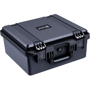 Lykus HC-3520 Waterproof Hard Case with Customizable Foam Insert, Interior Size 13.78x11.81x6.5 in, Suitable for Pistol, DSLR Camera, Lenses, Projector, and More