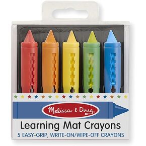 Melissa & Doug Learning Mat Crayons - 5 Colors