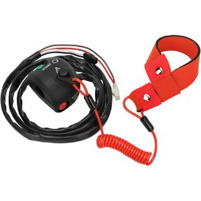 GA7-68310-01-00 Handlebar Start Stop Kill Switch Box Aassy & Safety Lanyard Compatible with Yamaha WaveBlaster 700 WaveVenture 700 WaveRaider 700 1100 WaveJammer 500 WaveRunner 500 650 700