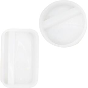 2pcs Epoxy Mold Universal Smartphones Holder Silcone Molds DIY Mold Round Silicone Phone Silicone Holders Circle Stencil DIY Craft Phone Rack Manual Cell Phone White