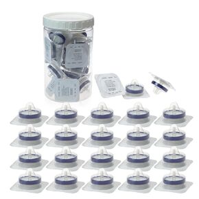 Sterile Syringe Filter PVDF 20 Pack, 0.45um Pore Size, 33mm Membrane Diameter, Hydrophilic Filtration Sterile Packed Individually