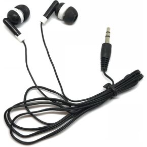 TFD Supplies Wholesale Bulk Earbuds Headphones 50 Pack for iPhone, Android, MP3 Player - Black