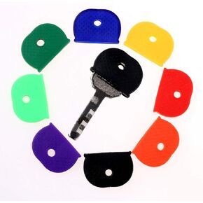 Neon Key Caps Key Identifier Tag Covers, 8 Assorted Random Colors,8PCS