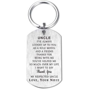 Aunt Uncle Birthday Gifts from Nephew Niece, Birthday Wedding Thoughtful Unique Engraved Keychain Presents