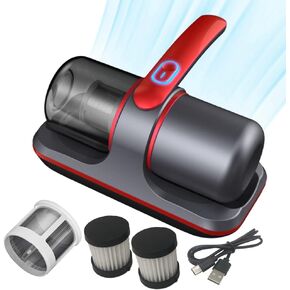 Mattress Vacuum Cleaner, Cordless Handheld Bed Vacuum Cleaner with Hepa Filtration, Effective Cleaning Bed Sheet, Pillow, Quilt, Sofa, Blanket, Carpet (Blue)