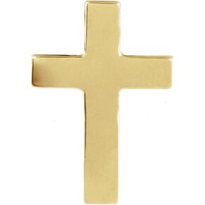 Jewels By Lux 14K Yellow Gold 9x7mm Cross Lapel Pin