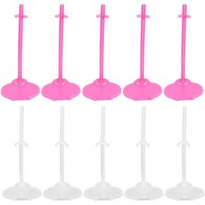Sewroro 20pcs Doll Stands Display Holder Mini Display Stand Doll Support Frame Universal Doll Support Display Stand (Color 2)