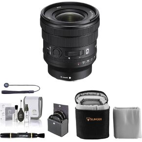 Sony FE PZ 16-35mm f/4 G Lens for Sony E Bundle with 72mm Digital Essentials Filter Kit, Soft Lens Case, Lens Cleaner, Cleaning Kit, Universal Lens Cap Tether