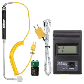 MECCANIXITY Digital Thermocouple Thermometer K Type Temperature Meter (-50 to 1300 °C), with Surface Thermocouple Probe 81533B
