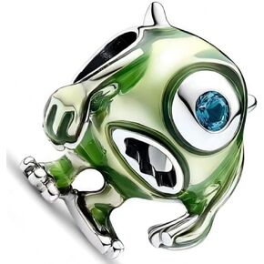 Green Cyclops Charm Fit Women Bracelet Necklaces Fashion Gifts 925 Sterling Silver DIY Jewelry