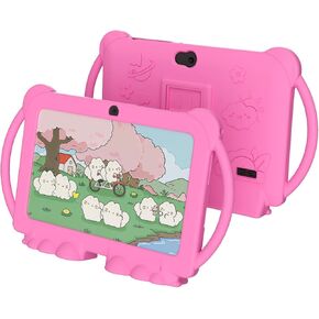 Kids Tablet 7 Inch Tablet for Kids Android 12 Toddler Tablets Children Tablet for Girls boys with protective Cover 32GB+4GB WiFi Bluetooth Dual Camera Educationl Games Parental Control Kids Software.
