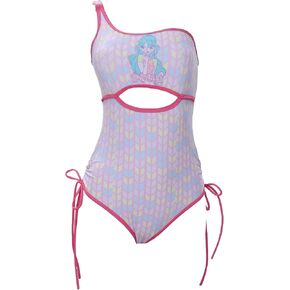 Winx Club Women's Bloom One-shoulder Buckled Design One Piece Swimsuit Bathing Suit