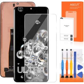 AMOLED for Samsung Galaxy S20 Ultra 5G Screen Replacement Display S20 Ultra 5G LCD for Samsung S20 Ultra Digitizer and Touch SM-G988U Screen SM-G988B Assembly (Support Fingerprint)