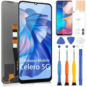 for Boost Mobile Celero 5G Screen Replacement, LCD Display for Celero 5G WTCELERO5G Touch Digitizer Full Assembly with Repair Tools
