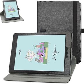 Bige for BOOX Tab Mini C Rotating Case,360 Degree Rotary Stand with Cute Pattern Cover for BOOX Tab Mini C 7.8" ePaper Tablet PC,Black
