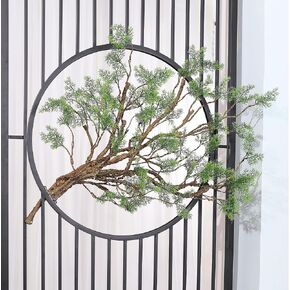 39.3in Artificial Pine Tree branches Trunk Fake Green Twigs Plants Vine Garland with Leaves for Wall Hanging Habitat Outdoor Home Room Decoration