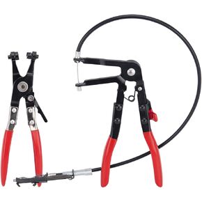 24" Cable Hose Clamp Pliers Cable-Type Flexible Hose Clamp Pliers for 18mm-54mm Hose Clamps + Flat Band Hose Clamp Pliers for Removal and Installation of Ring-Type or Flat-Band Hose Clamps