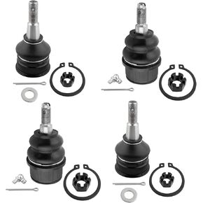 K80604 K80629 Front Suspension Upper & Lower Ball Joints Left & Right for Jeep Commander 2006-2010 Grand Cherokee 2005-2010, Pack of 4