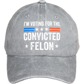 أنا أصوت لصالح قبعة فيلون المدان قبعات البيسبول للرجال والنساء قبعة مضحكة قبعة كلاسيكية قبعة كلاسيكية قبعات عصرية قابلة للتعديل عتيقة لجميع المواسم باللون الرمادي in Kuwait