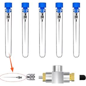 5PCS Universal Aluminum Replacement Needles Nitrogen Fill Tools Nitrogen Needle Kit,35MM Long