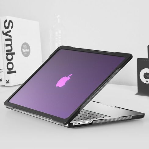 حافظة Mektron مضادة للصدمات لجهاز MacBook Air 15 بوصة 2024/2023 مع شريحة M3/M2 طراز A2941/ A3114، غطاء صلب واقٍ عالي التحمل مقاس 15.3 بوصة مع مسند قابل للطي مع غطاء لوحة المفاتيح، B-Navy in Saudi Arabia