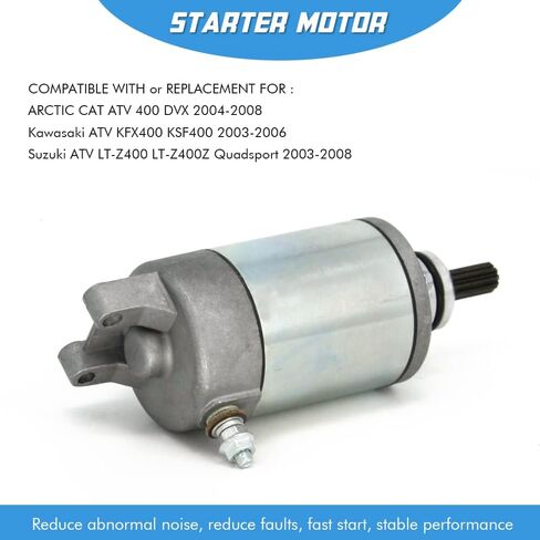 Starter Motor Replacement for 2004-2008 Arctic Cat Suzuki Kawasaki Quadsport ATV LT-Z400 LTZ400 Replaces 3445033, 21163S004, SM14232, 31100-29F00, SMU0281, 41054064 in Saudi Arabia