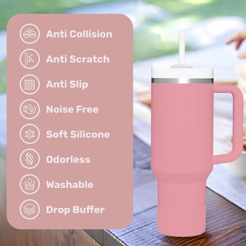 2Pcs Stanley Boot Silicone Sleeve - Elevate Your Bottle's Protection and Aesthetic with Rugged Durability and Stylish Design - Custom-Fit for Stanley Quencher, and Hydroflask Bottles in Saudi Arabia