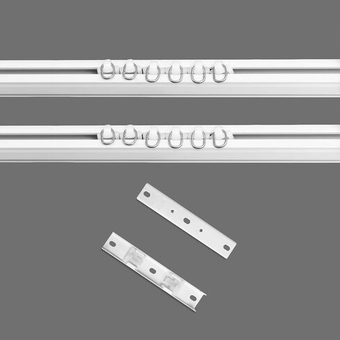 Curtain Glider Track Rail Runners Curtain Mute Wheel Rollers Heavy-Duty Curtain Tracks Pulley 20PCS,White… in Kuwait
