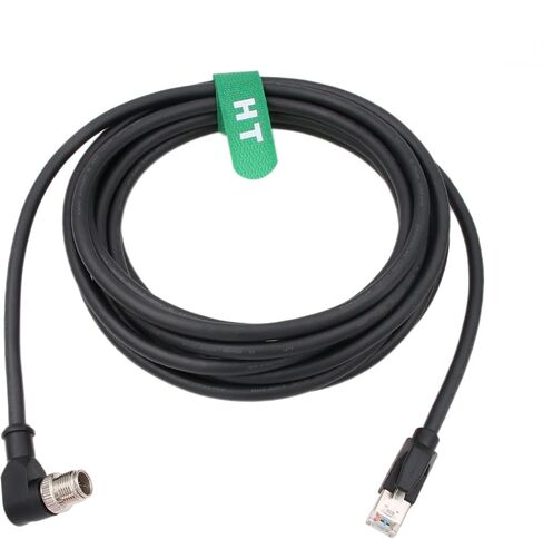 Ethernet Cable for Cognex Basler Sensor，Right Angled M12 8 Pin X-Coded RJ45 CAT 6A Gigabit Network Data High-Speed Flex Shield 10m in Kuwait