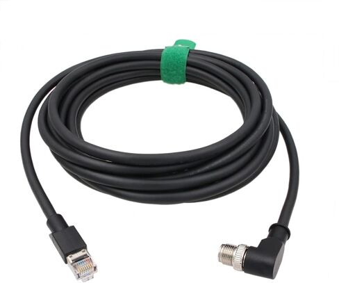 Ethernet Cable for Cognex Basler Sensor，Right Angled M12 8 Pin X-Coded RJ45 CAT 6A Gigabit Network Data High-Speed Flex Shield 10m in Kuwait